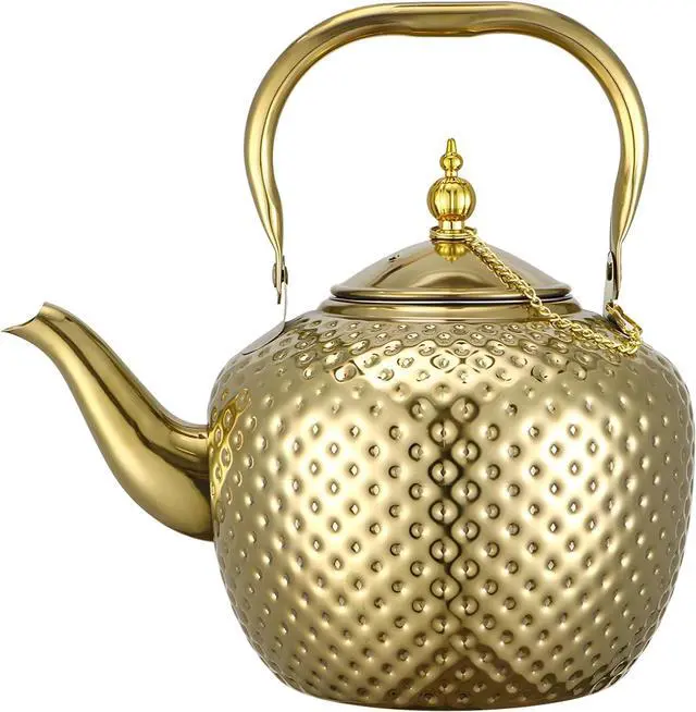 Main image of 2L Gold Stainless Steel Teapot with Infuser