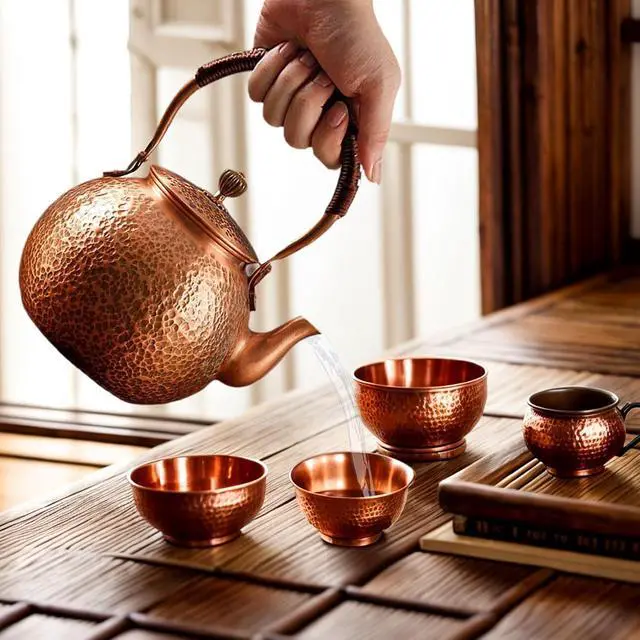 Alt view image 4 of 6 - Copper Tea Kettle Stovetop Teapot Thick