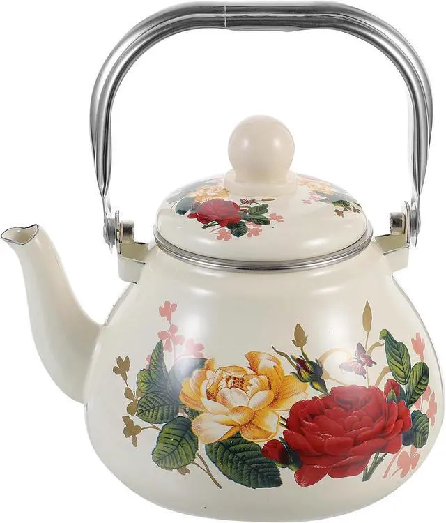 Main image of Vintage Enamel Tea Kettle Stovetop 1l Capacity