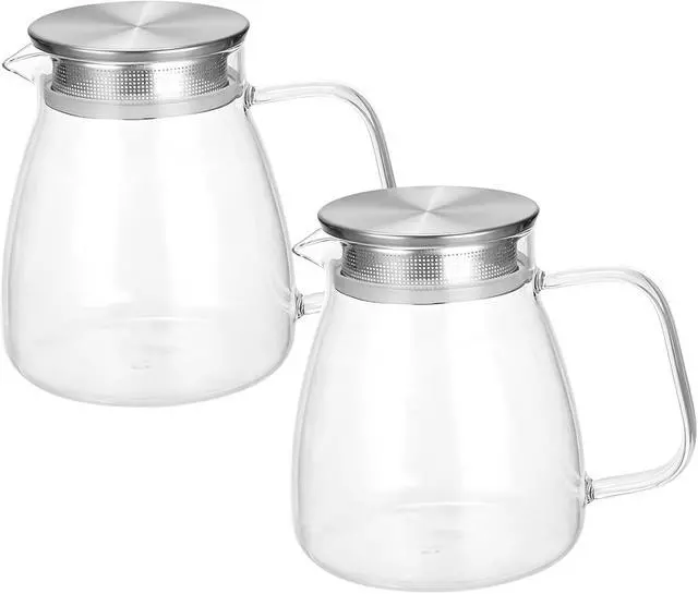 Alt view image 2 of 6 - One-Touch Glass Teapot 27 oz High Borosilicate Tea Pot