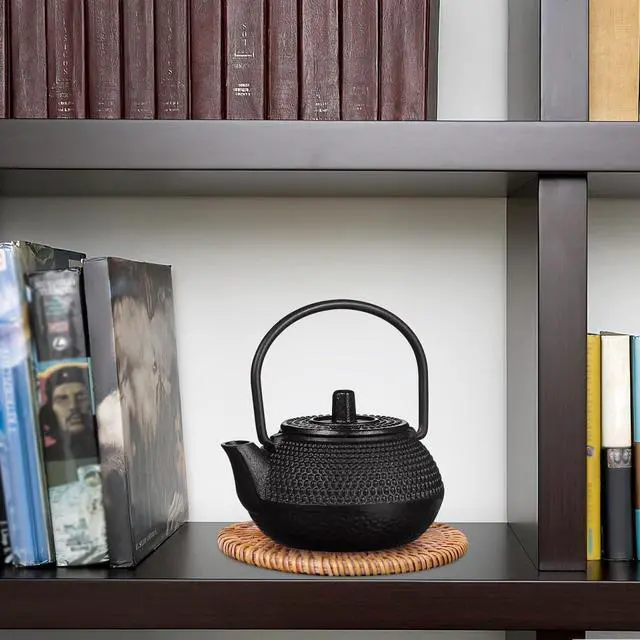 Alt view image 5 of 7 - Small Teapot Cast Iron Mini Tea Kettle Tabletop