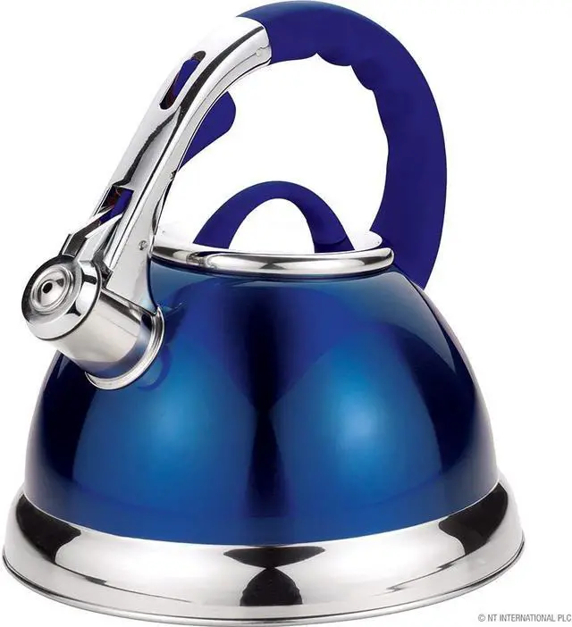 Main image of 3.5 Litre Whistling Kettle - Modern Stainless Steel Retro Design