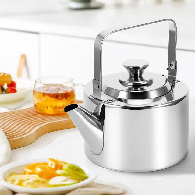 Alt view image 2 of 7 - Stainless Steel Tea Pot 1.5l Stove Top Kettle
