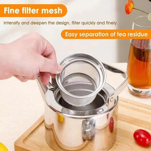 Alt view image 3 of 7 - Stainless Steel Tea Pot 1.5l Stove Top Kettle