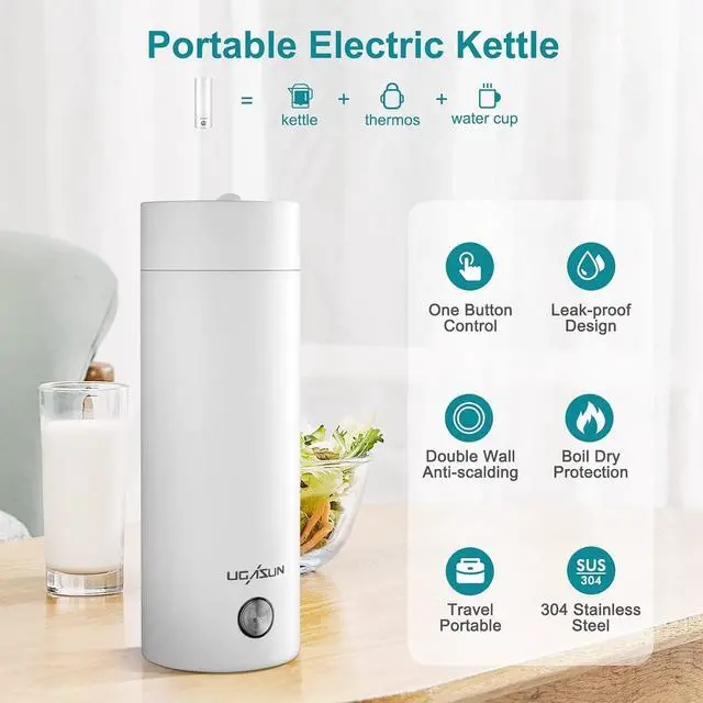 Alt view image 2 of 7 - Portable Travel Electric Kettle