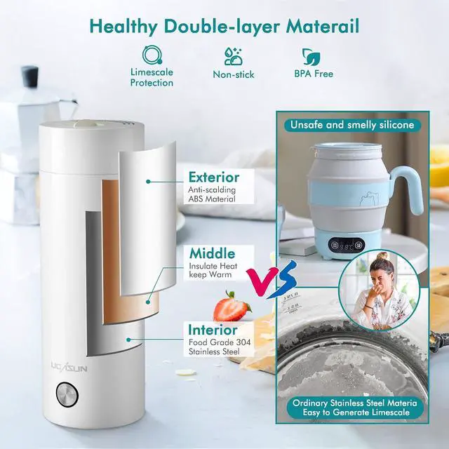 Alt view image 4 of 7 - Portable Travel Electric Kettle