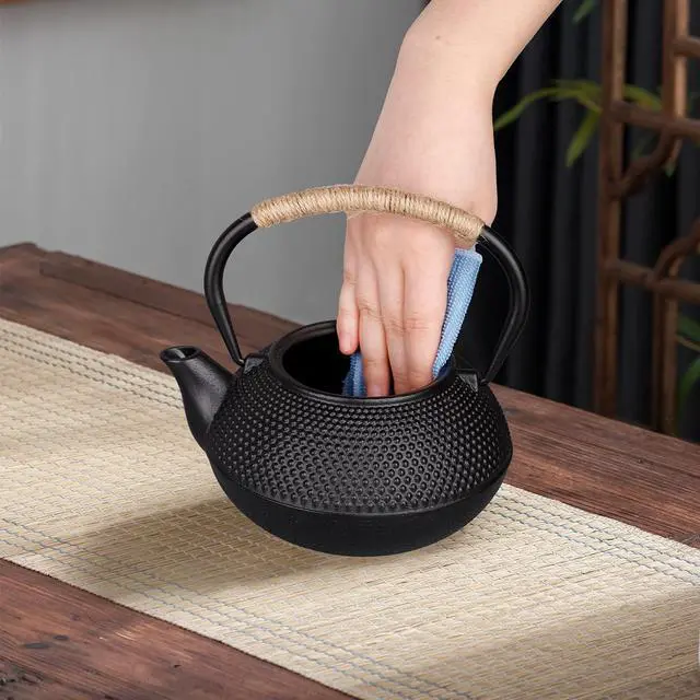 Alt view image 7 of 7 - Cast Iron Teapot with Stainless Steel Infuser