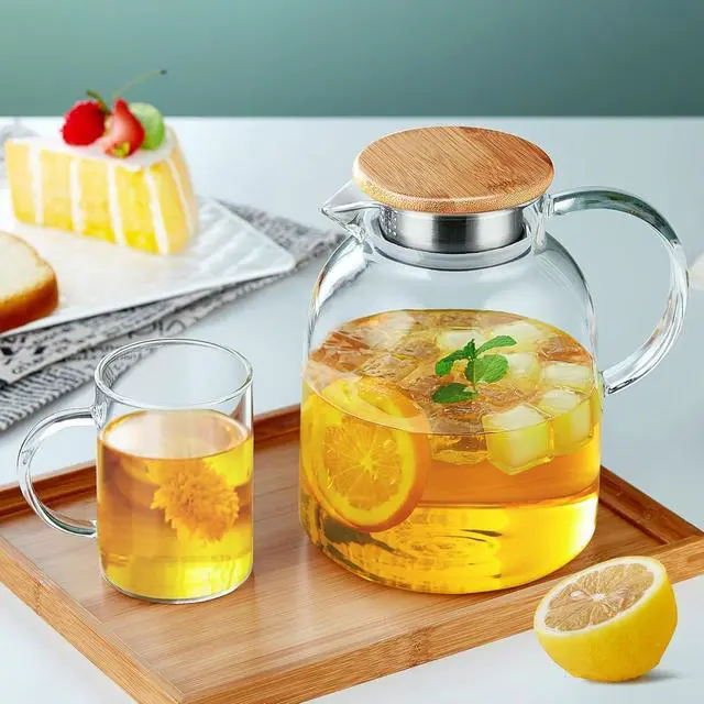 Alt view image 6 of 6 - Large Glass Teapot with Infuser