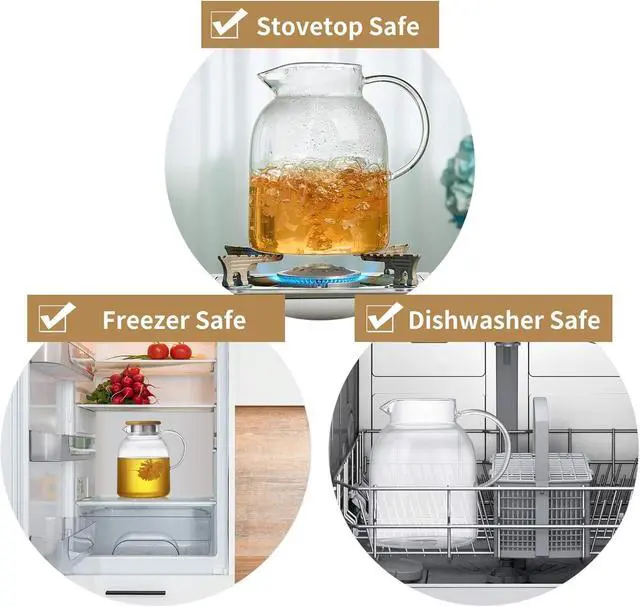 Alt view image 5 of 6 - Large Glass Teapot with Infuser