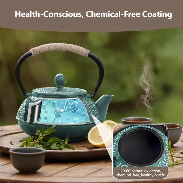 Alt view image 3 of 7 - Traditional Japanese Tetsubin Tea Kettle 900ml