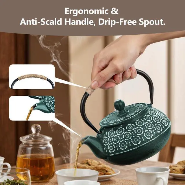 Alt view image 4 of 7 - Traditional Japanese Tetsubin Tea Kettle 900ml