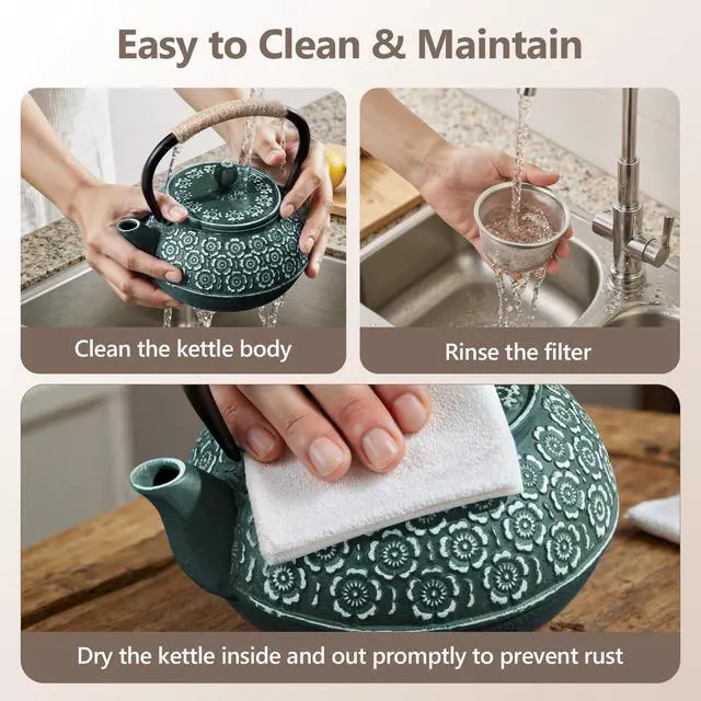 Alt view image 7 of 7 - Traditional Japanese Tetsubin Tea Kettle 900ml