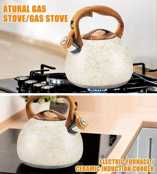 Alt view image 7 of 7 - Stainless Steel Tea Kettle Blue