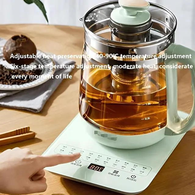 Alt view image 3 of 6 - 1.8L Electric Glass Teapot with Removable Infuser