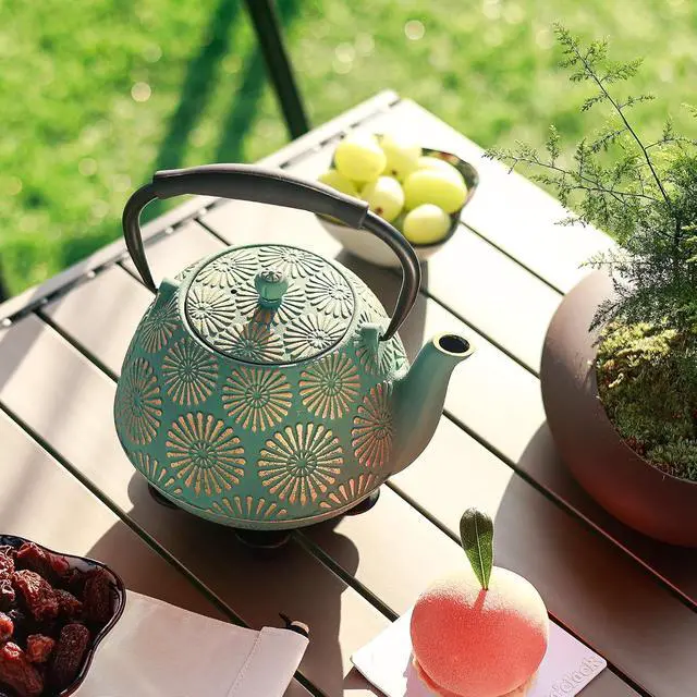 Alt view image 2 of 5 - Cast Iron Teapot 1200ml Large Capacity Tea Kettle