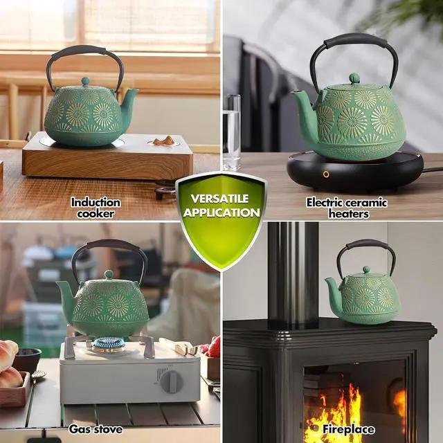 Alt view image 5 of 5 - Cast Iron Teapot 1200ml Large Capacity Tea Kettle