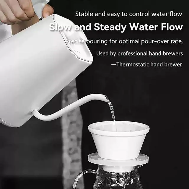 Alt view image 4 of 7 - Electric Gooseneck Kettle Pour Over Coffee and Tea Kettle