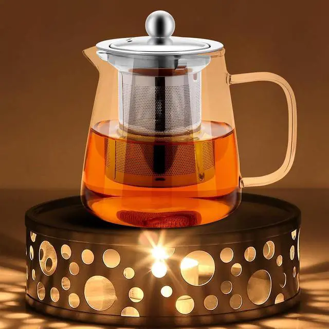 Alt view image 6 of 7 - Glass Teapots 950ml Borosilicate Glass Tea Pots with Infuser