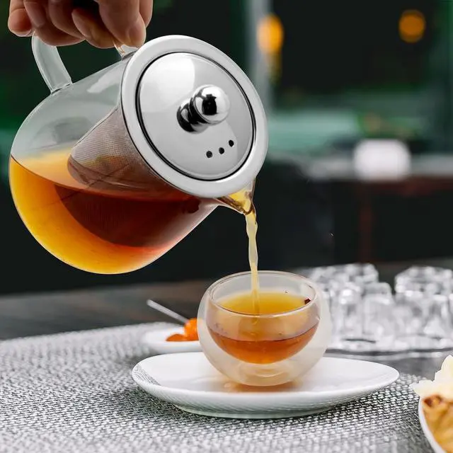 Alt view image 7 of 7 - Glass Teapots 950ml Borosilicate Glass Tea Pots with Infuser