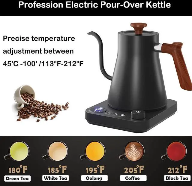 Alt view image 2 of 7 - Electric Gooseneck Kettle with LCD Display