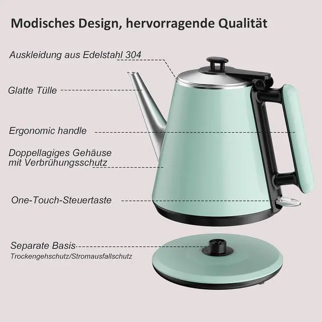 Alt view image 7 of 7 - 0.9L Small Electric Kettle