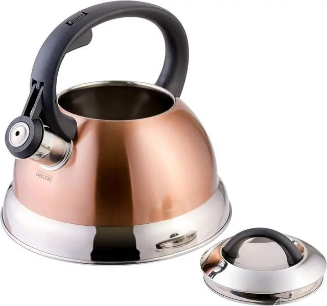 Alt view image 3 of 6 - Flintshire Stainless Steel Whistling Tea Kettle W/Nylon Handle