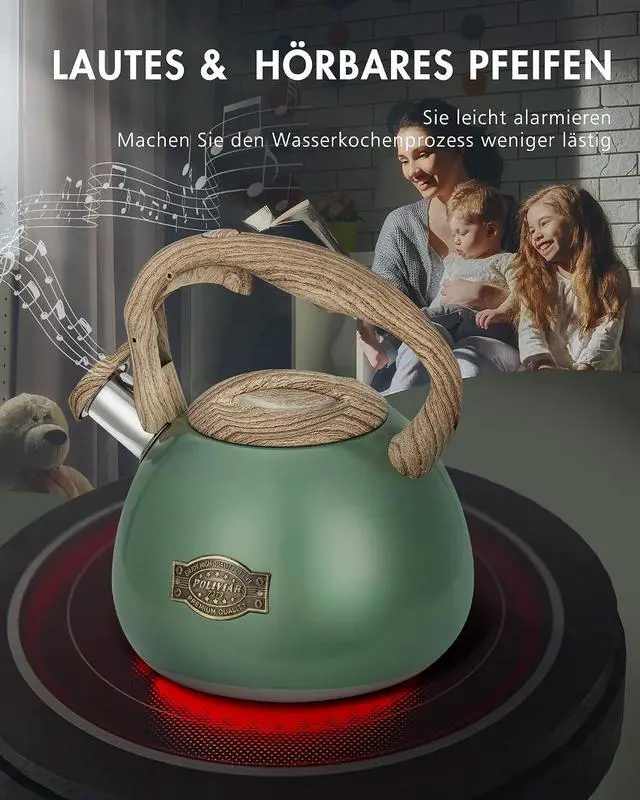 Alt view image 3 of 7 - Poliviar Tea Kettle 2.7L Stovetop Tea Kettle