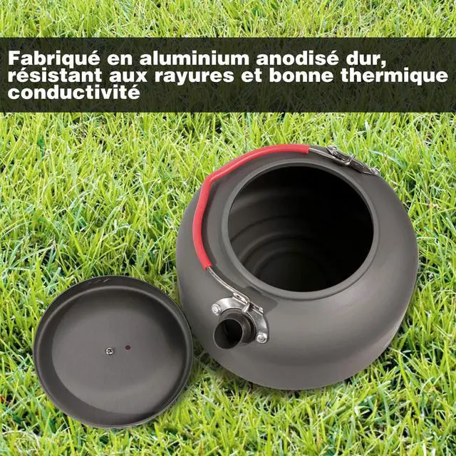 Alt view image 3 of 7 - 1.4L Small Camping Kettle Folding Water Pot with Carrying Bag