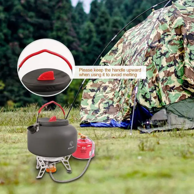 Alt view image 7 of 7 - 1.4L Small Camping Kettle Folding Water Pot with Carrying Bag
