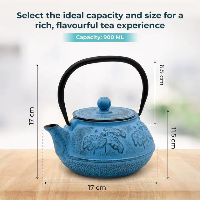 Alt view image 7 of 7 - Cast Iron Tetsubin Stovetop Teakettle Teapot with Mesh Loose-Leaf Filter