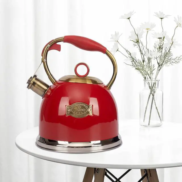 Alt view image 3 of 7 - 3.0 Quart Tea Kettles Stovetop Whistling Teapot