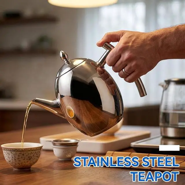 Alt view image 2 of 7 - Tea Kettle Stainless Steel Teapot Coffee Pot Large Capacity