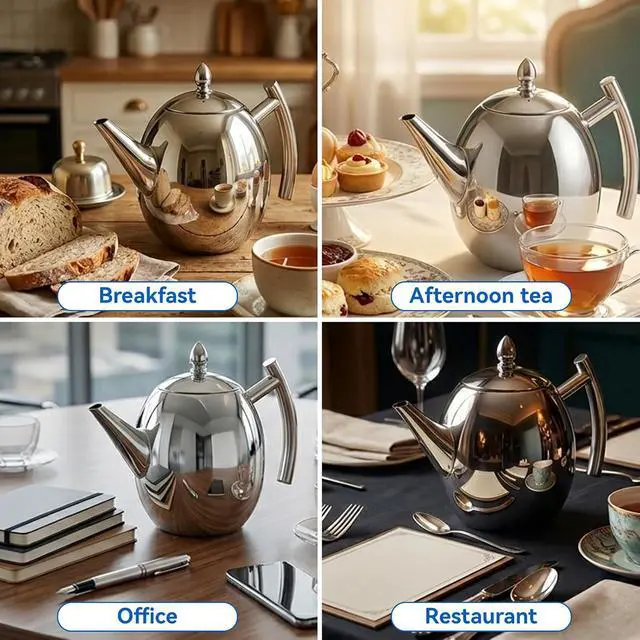 Alt view image 6 of 7 - Tea Kettle Stainless Steel Teapot Coffee Pot Large Capacity