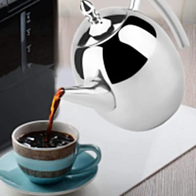 Alt view image 7 of 7 - Tea Kettle Stainless Steel Teapot Coffee Pot Large Capacity