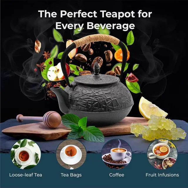 Alt view image 5 of 7 - Traditional Japanese Cast Iron Tetsubin Stovetop Teakettle