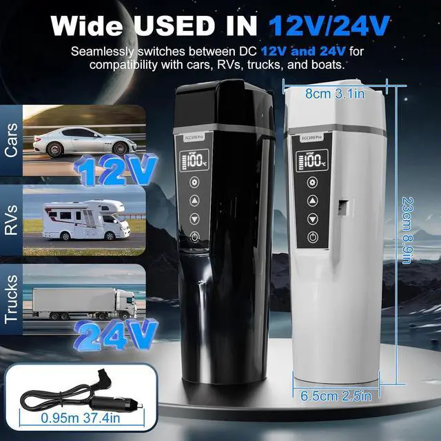 Alt view image 5 of 7 - Car Travel Kettle/12v Kettle/Car Kettle 12v Fast Boil