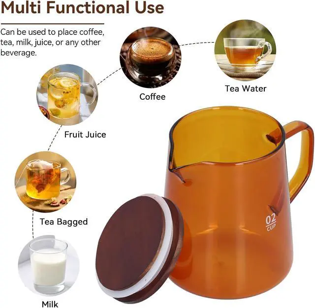 Alt view image 4 of 7 - 500ml Glass Coffee Pot Server