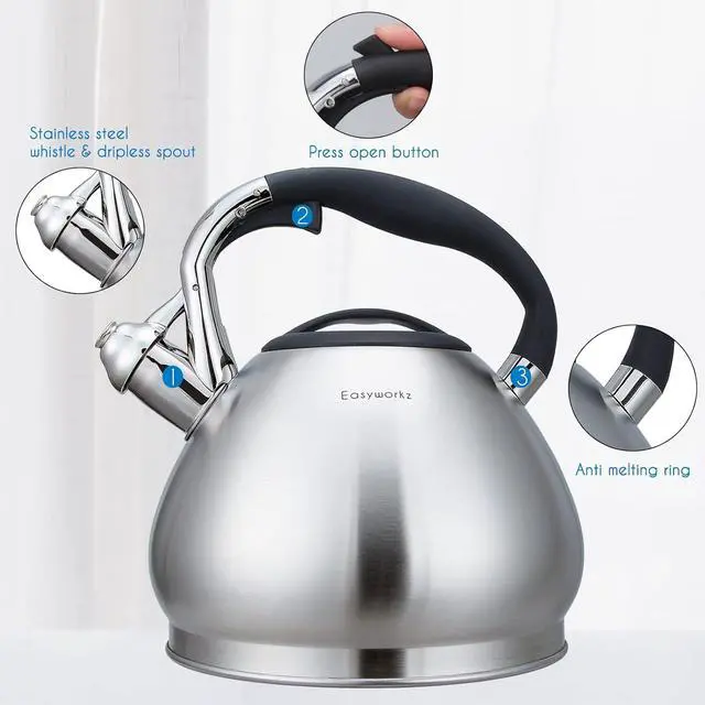 Alt view image 5 of 7 - Whistling Stovetop 2.3l Tea Kettle