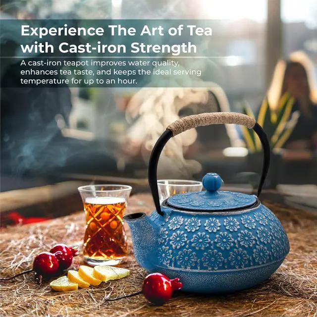 Alt view image 3 of 7 - Traditional Japanese Cast Iron Tetsubin Stovetop Teakettle