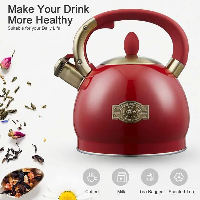 Alt view image 2 of 7 - 2.8L Stainless Steel Whistling Tea Kettle