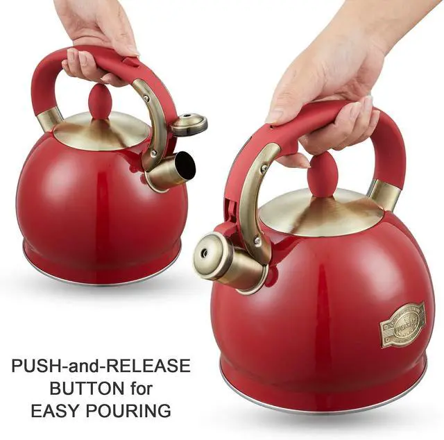 Alt view image 3 of 7 - 2.8L Stainless Steel Whistling Tea Kettle