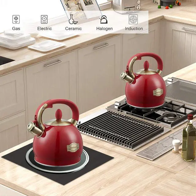 Alt view image 6 of 7 - 2.8L Stainless Steel Whistling Tea Kettle