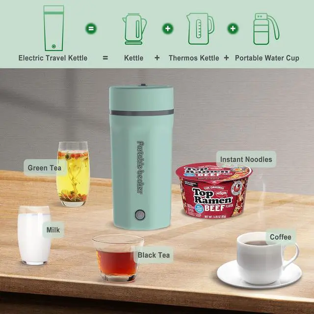 Alt view image 4 of 6 - 600ML Travel Kettle Small 400W Travel Electric Kettle