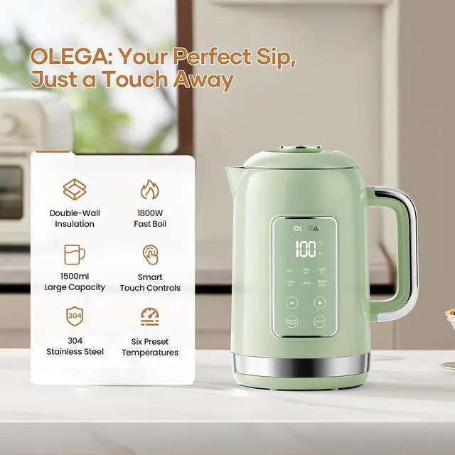 Alt view image 2 of 7 - Electric Kettle Temperatire Control 1800W Electric Tea Kettles