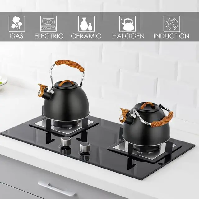Alt view image 4 of 7 - Stove Top Kettle 3L Whistling Kettle