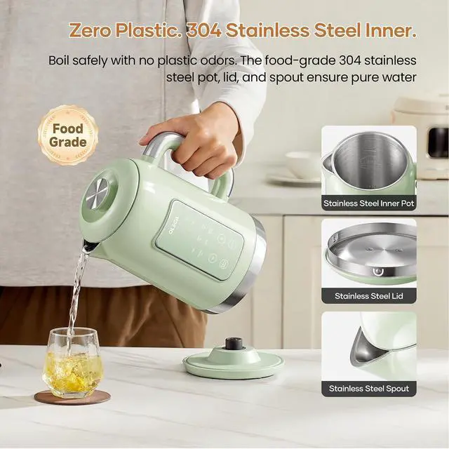 Alt view image 6 of 7 - Electric Kettle Temperatire Control 1800W Electric Tea Kettles
