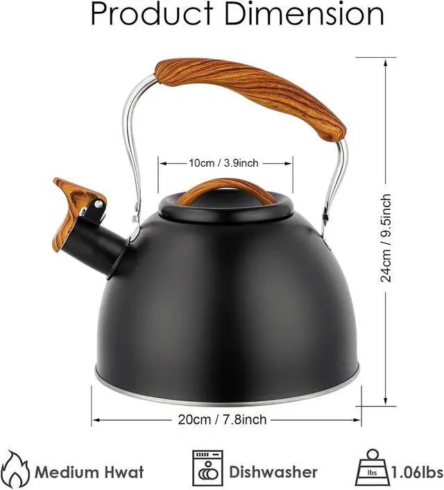 Alt view image 7 of 7 - Stove Top Kettle 3L Whistling Kettle