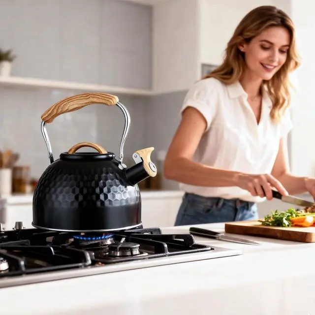Alt view image 2 of 7 - 3L Stainless Steel Whistling Kettle for Gas Hob