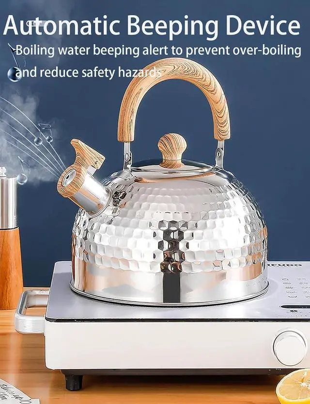 Alt view image 3 of 7 - 2 L Stainless Steel Teakettle Whistling Tea Pot for Stovetop