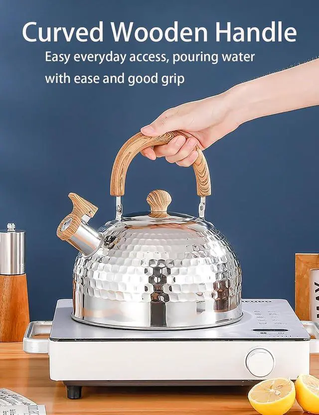 Alt view image 4 of 7 - 2 L Stainless Steel Teakettle Whistling Tea Pot for Stovetop